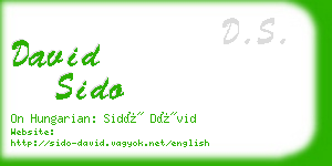 david sido business card